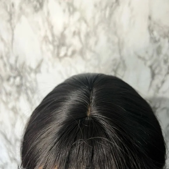 26 Inch Long Wave Curly Black Wig with Bangs density 200% - Picture 6 of 8